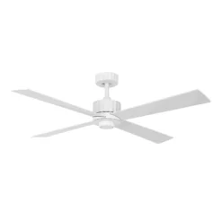 Beacon Deckenventilator mit Licht Newport, weiß/eiche, leise