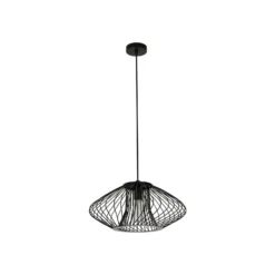 Beacon Hängelampe Pheonix Squat, schwarz, Metall, Ø 45 cm