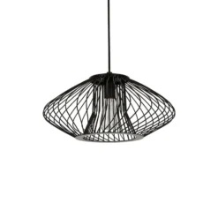 Beacon Hängelampe Pheonix Squat, schwarz, Metall, Ø 45 cm