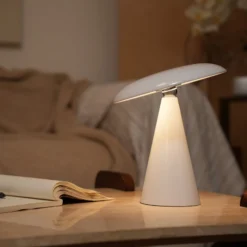 Beacon LED-Akku-Tischleuchte Kinoko, weiß, 27 cm, CCT