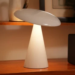 Beacon LED-Akku-Tischleuchte Kinoko, weiß, 27 cm, CCT