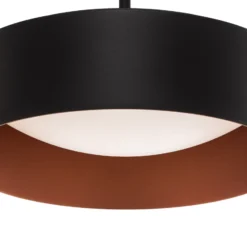 BEGA LED-Hängelampe Studio Line Ø 36 cm schwarz-kupfer DALI