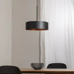 BEGA LED-Hängelampe Studio Line Ø 36 cm schwarz-kupfer DALI