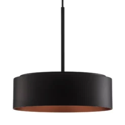 BEGA LED-Hängelampe Studio Line Ø 36 cm schwarz-kupfer DALI
