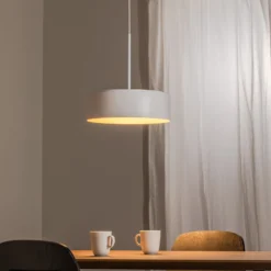 BEGA LED-Hängeleuchte Studio Line, Ø 36 cm, weiß-gold, DALI