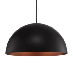 BEGA LED-Pendel Studio Line 50993, schwarz/kupfer, Ø 35 cm