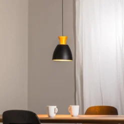 BEGA LED-Pendel Studio Line 51229, schwarz/messing, Ø 20 cm