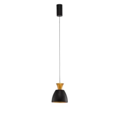 BEGA LED-Pendel Studio Line 51229, schwarz/messing, Ø 20 cm