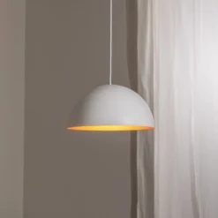 BEGA LED-Pendel Studio Line 50996, weiß/kupfer, Ø 35 cm