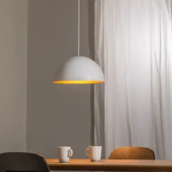 BEGA LED-Pendel Studio Line 50996, weiß/kupfer, Ø 35 cm