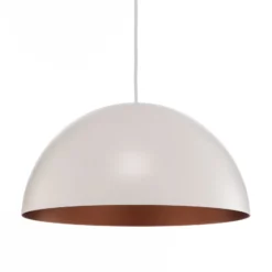 BEGA LED-Pendel Studio Line 50996, weiß/kupfer, Ø 35 cm