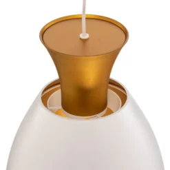 BEGA LED-Pendel Studio Line 51277, weiß/messing, Ø 20 cm