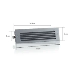 BEGA LED-Wandeinbaulampe 33018, grafit, 26 cm, IP65, CCT