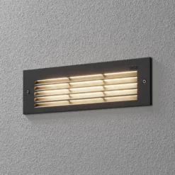 BEGA LED-Wandeinbaulampe 33018, grafit, 26 cm, IP65, CCT
