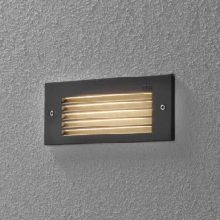 BEGA LED-Wandeinbaulampe 33017, grafit, IP65 Metall CCT