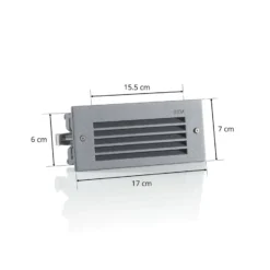 BEGA LED-Wandeinbaulampe 33017, grafit, IP65 Metall CCT