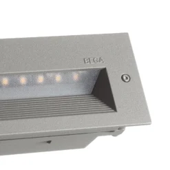 BEGA LED-Wandeinbaulampe 33054, silberfarben, 26 cm IP65 CCT