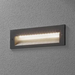 BEGA LED-Wandeinbaulampe 33054, silberfarben, 26 cm IP65 CCT
