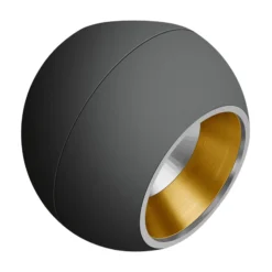 BEGA Studio Line Spot asym. schwarz/messing Ø19cm