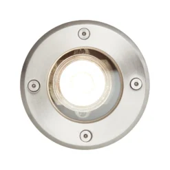 Bodeneinbauleuchte Itch, Ø 11 cm, edelstahl, Metall