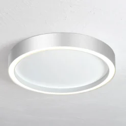 Bopp Aura LED-Deckenleuchte Ø 55cm weiß/aluminium