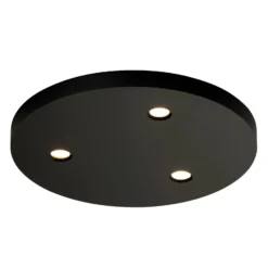 Bopp Close LED-Deckenlampe 3-flammig rund schwarz