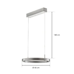 Bopp Float LED-Hängelampe Gestensteuerung alu