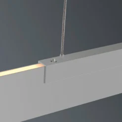 Bopp LED-Hängelampe Nano 2.0, Länge 140 cm, aluminiumfarben