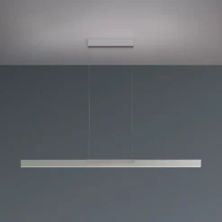 Bopp LED-Hängelampe Nano 2.0, Länge 140 cm, aluminiumfarben