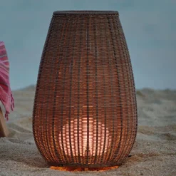 Bover Amphora 01 Terrassenleuchte, rattan brown