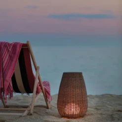 Bover Amphora 01 Terrassenleuchte, rattan brown