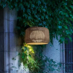 Bover Außenwandlampe Fora A, grafitbraun/braun, Ø 50 cm, E27