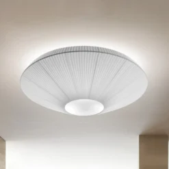Bover Deckenlampe Siam 120, Höhe 61 cm, nickel/weiß