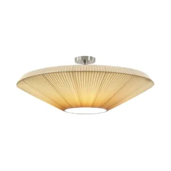 Bover Deckenlampe Siam 80, nickel/cremefarben, Kunststoff