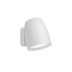 Bover LED-Außenwandlampe Nut, weiß, Alu/Stahl, Höhe 13,5 cm