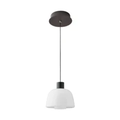 Bover LED-Hängeleuchte Drep S/01, opalweiß, Glas, 2.700 K