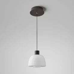 Bover LED-Hängeleuchte Drep S/01, opalweiß, Glas, 2.700 K