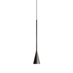 Bover LED-Pendellampe Skybell Plus, schwarz, Ø 6 cm, Alu