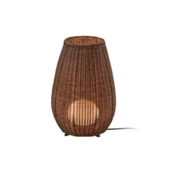 Bover LED-Tischleuchte Amphora, braun/rattan-braun, 47 cm