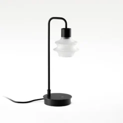 Bover LED-Tischleuchte Drop M/36, satiniert/schwarz, 2.700 K