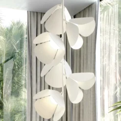 Bover Mod S/73/6L LED-Pendelleuchte, weiß