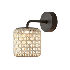 Bover Nans A LED-Außenwandleuchte, beige, Ø 16,7cm