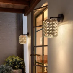 Bover Nans A LED-Außenwandleuchte, braun, Ø 21,6cm