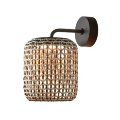 Bover Nans A LED-Außenwandleuchte, braun, Ø 21,6cm