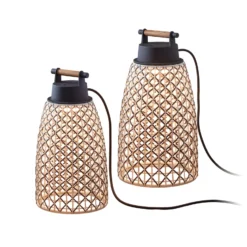 Bover Nans M/41 LED-Tischleuchte für außen, braun