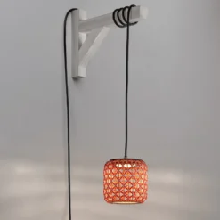 Bover Nans S/16/H LED-Hängeleuchte mit Stecker rot