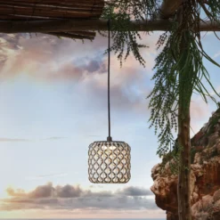 Bover Nans S/16/H LED-Hängeleuchte, Stecker, beige
