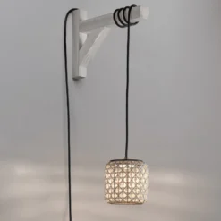 Bover Nans S/16/H LED-Hängeleuchte, Stecker, beige