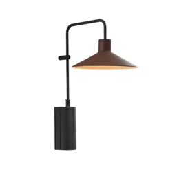 Bover Platet A01 LED-Außenwandlampe Schirm braun