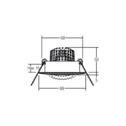 BRUMBERG BB13 Einbau dim2warm RC-dim nickel matt